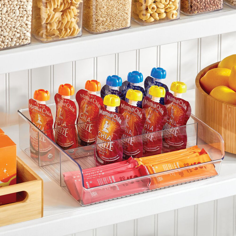 mDesign Prep & Savour Plastic Kitchen Pantry Food Storage Divided Bin